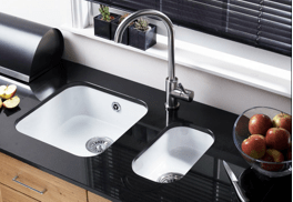 1.5 Solid Surface Integrated Sink - White