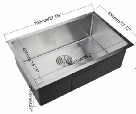 700mm Stainless Steel Under Mounted Trough Sink